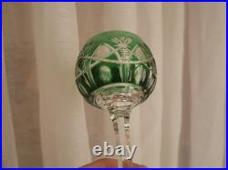 Lot 6 verres du Rhin cristal de couleur roemer Saint ST Louis modèles Niepce