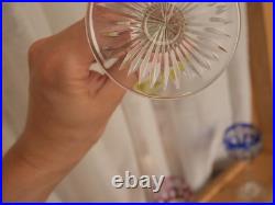 Lot 6 verres du Rhin cristal de couleur roemer Saint ST Louis modèles Niepce