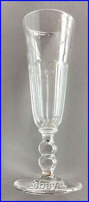 Lot 8 anciennes flûte à Champagne Cristal 19ème pans coupés Saint Louis Baccarat