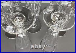 Lot 8 anciennes flûte à Champagne Cristal 19ème pans coupés Saint Louis Baccarat
