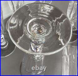 Lot 8 anciennes flûte à Champagne Cristal 19ème pans coupés Saint Louis Baccarat
