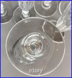 Lot 8 anciennes flûte à Champagne Cristal 19ème pans coupés Saint Louis Baccarat