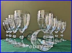 Lot 9 verres à eau Etoile en cristal Baccarat Saint Louis