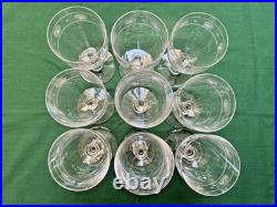 Lot 9 verres à eau Etoile en cristal Baccarat Saint Louis