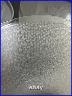 Lot De 3 Bol En Cristal Givré Saint Louis Baccarat