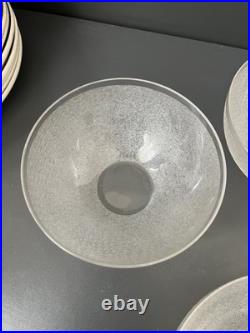 Lot De 3 Bol En Cristal Givré Saint Louis Baccarat