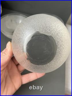 Lot De 3 Bol En Cristal Givré Saint Louis Baccarat