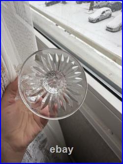 Lot De 5 Verres À Vin Dépareillé Et Retaillé En Cristal Saint Louis Tommy