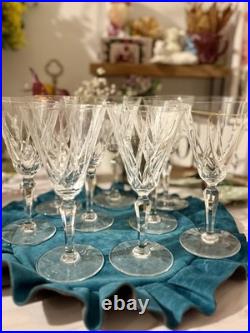 Lot De 8 Verres À L'eau En Cristal Saint Louis