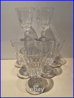 Lot De 8 Verres à Eau en Cristal de Baccarat Saint Louis Côtes Plates Caton