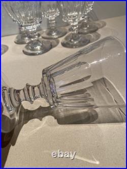 Lot De 8 Verres à Eau en Cristal de Baccarat Saint Louis Côtes Plates Caton