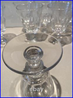 Lot De 8 Verres à Eau en Cristal de Baccarat Saint Louis Côtes Plates Caton