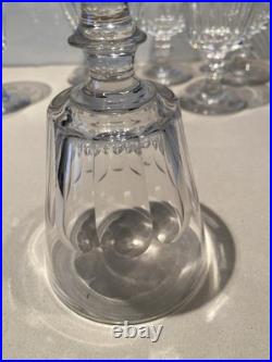 Lot De 8 Verres à Eau en Cristal de Baccarat Saint Louis Côtes Plates Caton