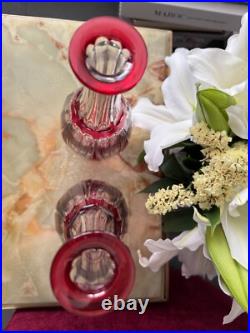 Lot de 2 carafes Cristal Saint Louis rouges très bon état années 30