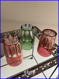 Lot de 3 gobelets à thé en cristal de Saint Louis, collection Rabat