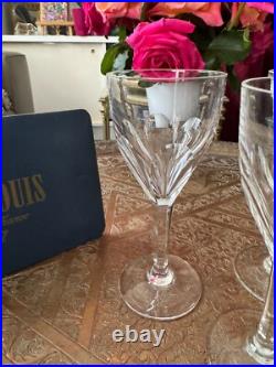Lot de 3 verres à vin Cristal Saint Louis modèle Bristol signés très bon état