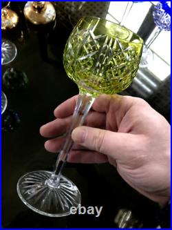 Lot de 4 Grands Verres Cristal Saint Louis Rohmer riesling