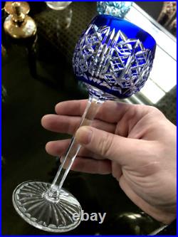 Lot de 4 Grands Verres Cristal Saint Louis Rohmer riesling