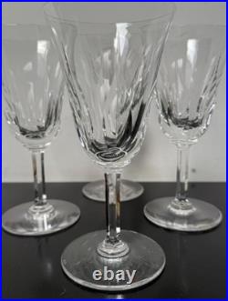 Lot de 4 Verres à Vin Cristal Saint Louis Cerdagne Signés 18 cm