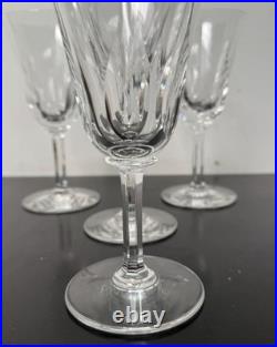 Lot de 4 Verres à Vin Cristal Saint Louis Cerdagne Signés 18 cm