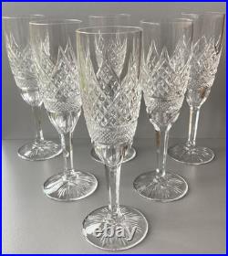 Lot de 6 Flûtes à Champagne en Cristal Taillé Saint Louis, Baccarat