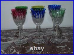 Lot de 6 VERRES à VIN ROEMER en Cristal de SAINT LOUIS MODÈLE Tommy A RESTAURER