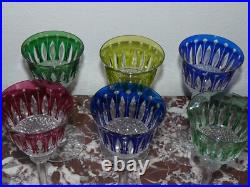 Lot de 6 VERRES à VIN ROEMER en Cristal de SAINT LOUIS MODÈLE Tommy A RESTAURER