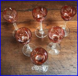 Lot de 6 Verres à Liqueur en Cristal de Saint Louis. Hauteur 13,3cm Parfait état
