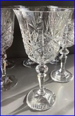 Lot de 6 Verres à eau en Cristal Taillé Saint Louis, Baccarat Haut 18,3 cm