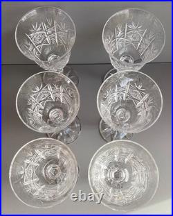 Lot de 6 Verres à vin en Cristal Taillé Saint Louis, Baccarat Haut 17 cm