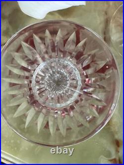 Lot de 6 coupes à champagne Cristal Saint Louis rouges très bon état années 30