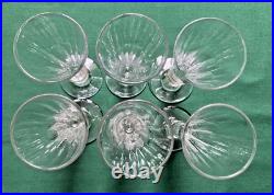 Lot de 6 flûtes à Champagne en cristal Saint Louis 1900 (17,5 cm de hauteur)