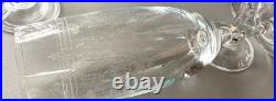 Lot de 6 flûtes à champagne en cristal gravé anciennes st louis ou baccarat