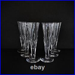 Lot de 6 flûtes à champagne en cristal taillé 19 / XIXe siècle Baccarat St-Louis