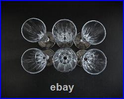 Lot de 6 flûtes à champagne en cristal taillé 19 / XIXe siècle Baccarat St-Louis