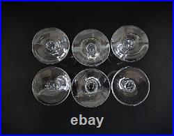 Lot de 6 flûtes à champagne en cristal taillé 19 / XIXe siècle Baccarat St-Louis