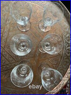 Lot de 6 verres à vin Cristal Saint Louis modèle Manet signés