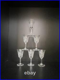 Lot de 6 verres à vin blanc cristal taillé Saint ST Louis modèle Tarn 14 cm Lot de 6 verres à vin blanc cristal taillé Saint ST Louis modèle Tarn 14 cm