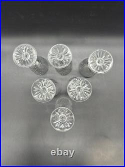 Lot de 6 verres à vin en cristal taillé style Saint-Louis Chantilly H. 18 cm