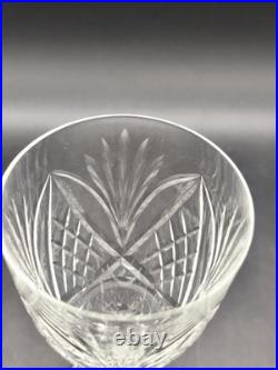 Lot de 6 verres à vin en cristal taillé style Saint-Louis Chantilly H. 18 cm