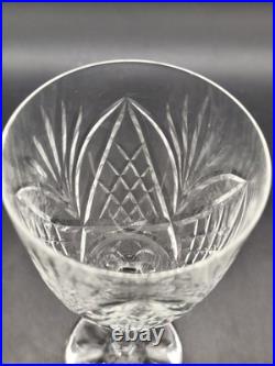 Lot de 6 verres à vin en cristal taillé style Saint-Louis Chantilly H. 18 cm