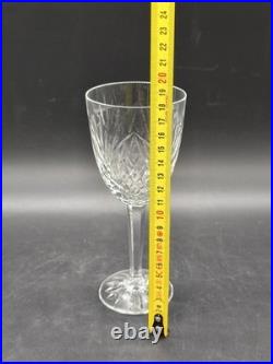 Lot de 6 verres à vin en cristal taillé style Saint-Louis Chantilly H. 18 cm