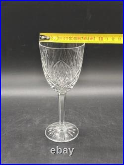 Lot de 6 verres à vin en cristal taillé style Saint-Louis Chantilly H. 18 cm