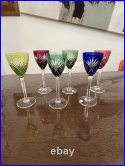 Lot de 6 verres roemers Cristal Saint Louis modèle Chantilly très bon état