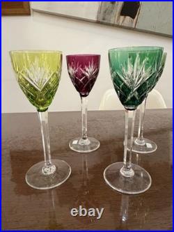 Lot de 6 verres roemers Cristal Saint Louis modèle Chantilly très bon état