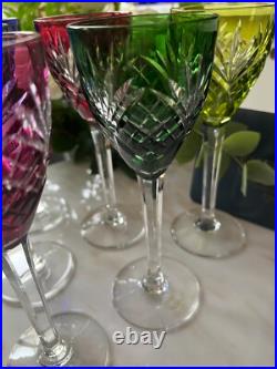 Lot de 6 verres roemers Cristal Saint Louis modèle Chantilly très bon état