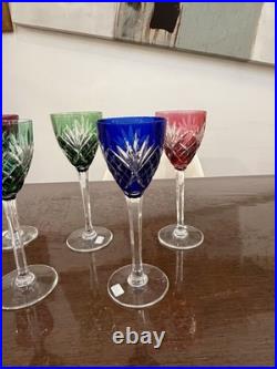 Lot de 6 verres roemers Cristal Saint Louis modèle Chantilly très bon état
