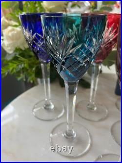 Lot de 6 verres roemers Cristal Saint Louis modèle Chantilly très bon état