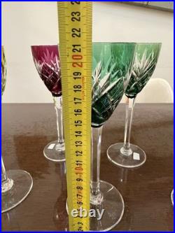 Lot de 6 verres roemers Cristal Saint Louis modèle Chantilly très bon état