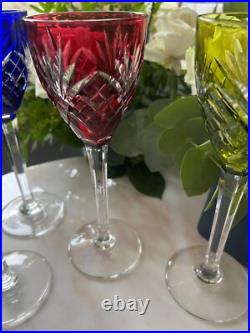 Lot de 6 verres roemers Cristal Saint Louis modèle Chantilly très bon état